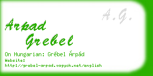 arpad grebel business card
